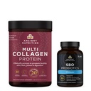 Staroveká výživa SBO Ultimate Probiotiká Kapsule, 60 Počet + Multi kolagén Protein Powder, Neochutené, 45 Servisné