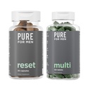 Pure od Muži Multivitamín, 120 kapsúl a Reset Detox Supplement, 30 kapsúl