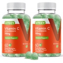 Viteey žuvacie vitamín C Gumies pre dospelých - 700 mg Extra sila Immune Suplement - Vegan, Gluten Free - 120 Počet