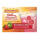 Emergen- C 1000 mg Vitamín C Imunitná podpora Prášok Jahodový Kiwi 30CT obsahuje zinok, mangán, 7 B Vitamíny a elektrolyty pre Späť do školy Essentials