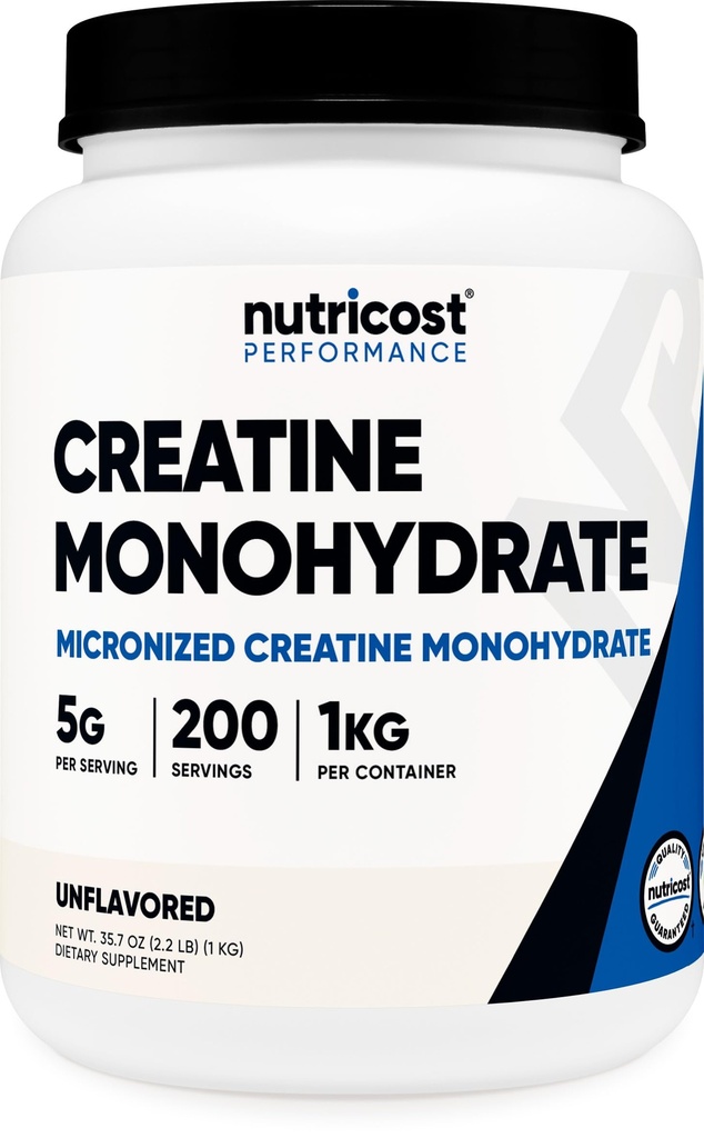 Nutricost Monohydrát kreatinínu Mikronizovaný prášok (1 KG) - čistý monohydrát kreatinínu