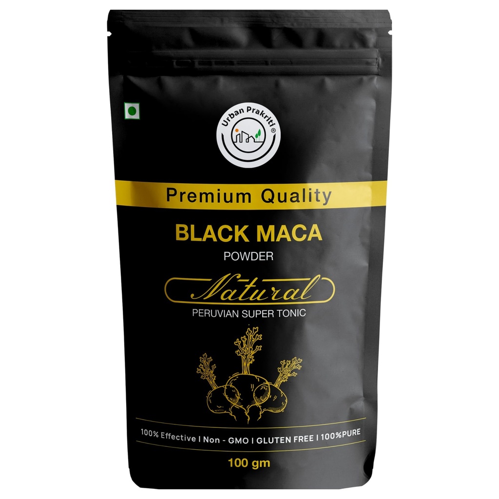 Black Maca Powder 100g | Pure Natural Superfood for Men & Women | Boosts Energy Stamina Hormonal Balance & Vitality | Rich in Fiber Protein Iron Calcium & Vitamin B6 B12