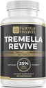Tremella Mushroom Powder Kapsule - Komprimované biele snežné huby Púder Supplement - 25% Beta Glucan Content, Vegan & GMO Free. Sneh Fungus Organic Supplement