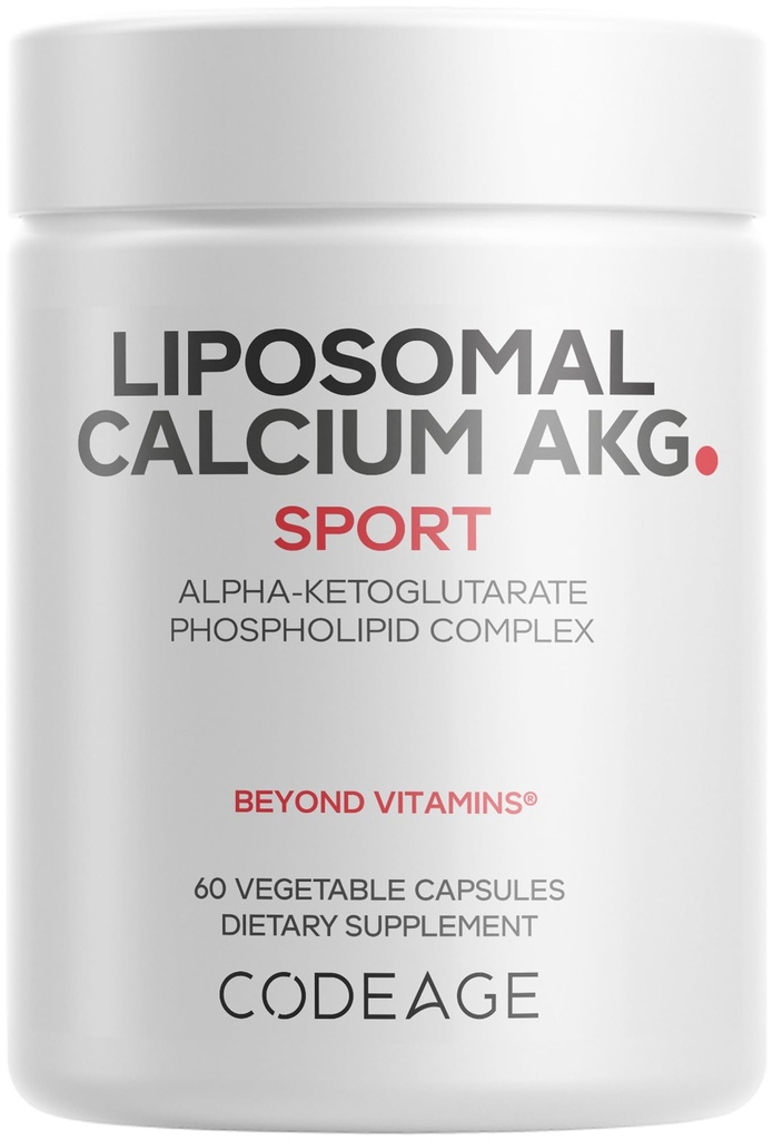 Kódovanie Lipozomálne kalcium AKG doplnok - Vápnik Alpha-Ketoglutarát - 2-Mesiac napájanie - Lipozomálne Dodávka - 1 Kapsula na obsluhu - non-GMO, bezlepok - 60 kapsúl
