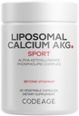 Kódovanie Lipozomálne kalcium AKG doplnok - Vápnik Alpha-Ketoglutarát - 2-Mesiac napájanie - Lipozomálne Dodávka - 1 Kapsula na obsluhu - non-GMO, bezlepok - 60 kapsúl