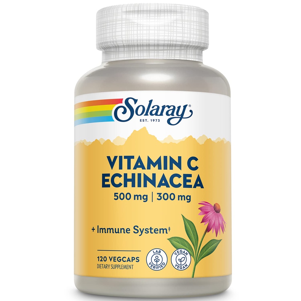 SOLARAY Vitamín C & Echinacea Root 