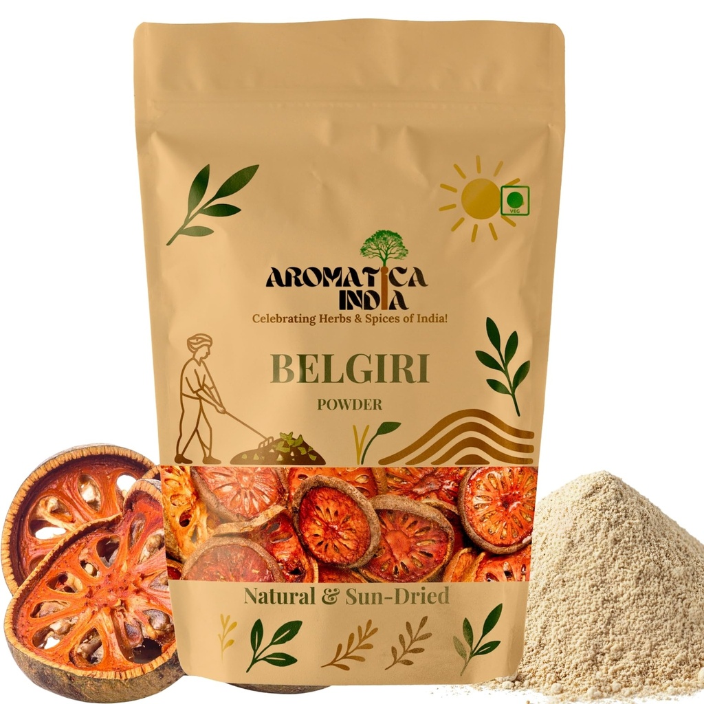 Aromatica India Organic Belgiri Bael Fruit Dry Raw Churna 1kg