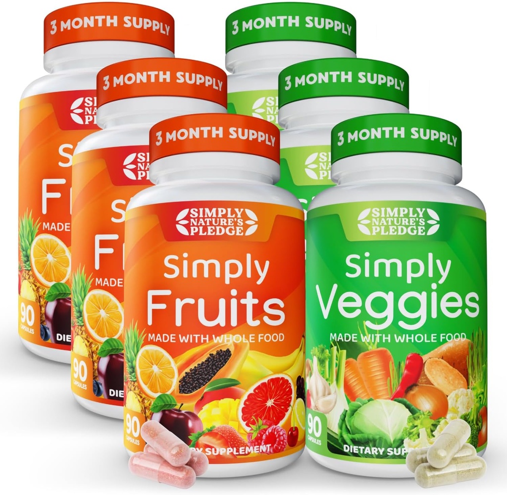 Jednoducho Príroda Pledge - Balené s 42 Rôzne ovocie a zelenina - 3 mesiace Dodávka-vyrobené s celým jedlom Superfoods - s Aloe Vera 