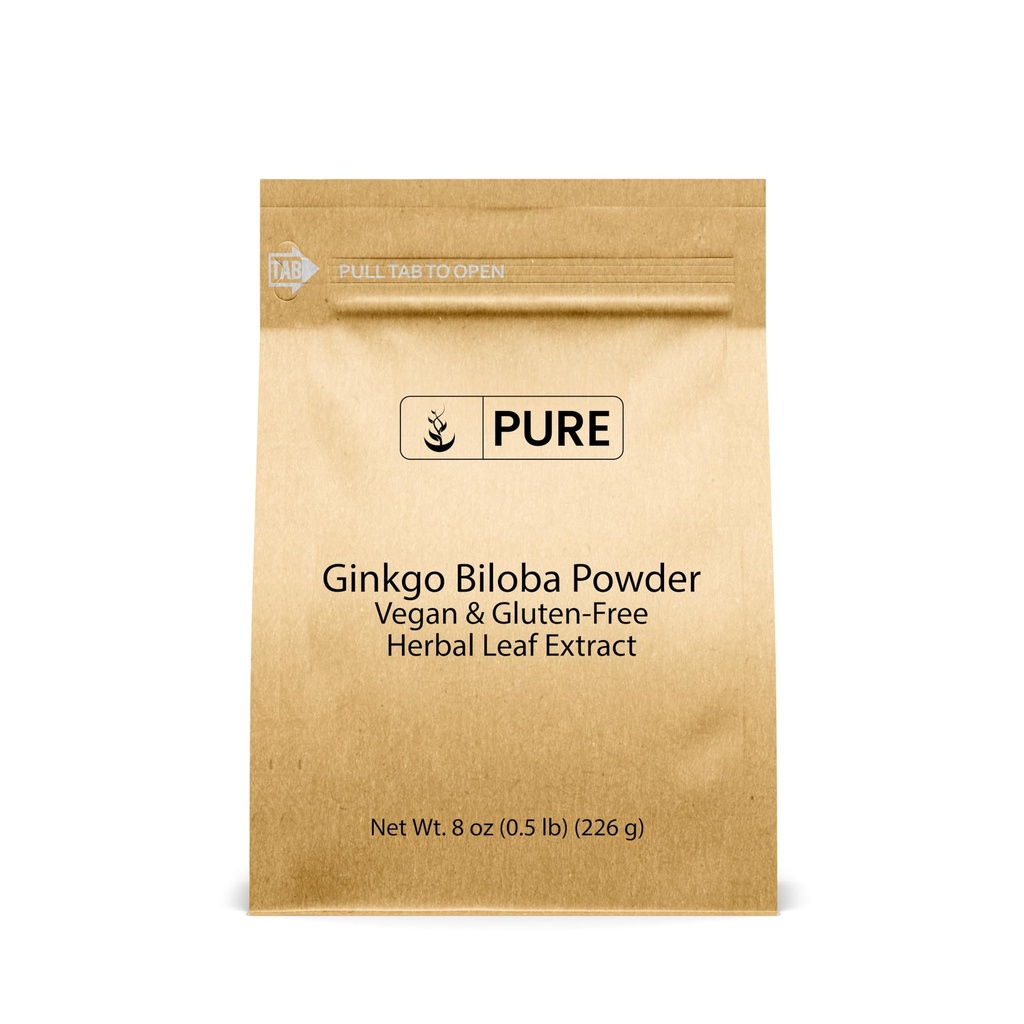 Pure Original Ingredients Ginkgo Biloba Powder (8 oz) Always Pure, No Fillers Or Additives, Lab Overené