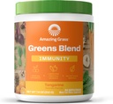 Amazing Grass Green Superfood Imunity: Super Greens Powder s vitamínom C, Cordyceps, Repeat Root Powder & Reishi Huby, Tangerine, 30 Servings