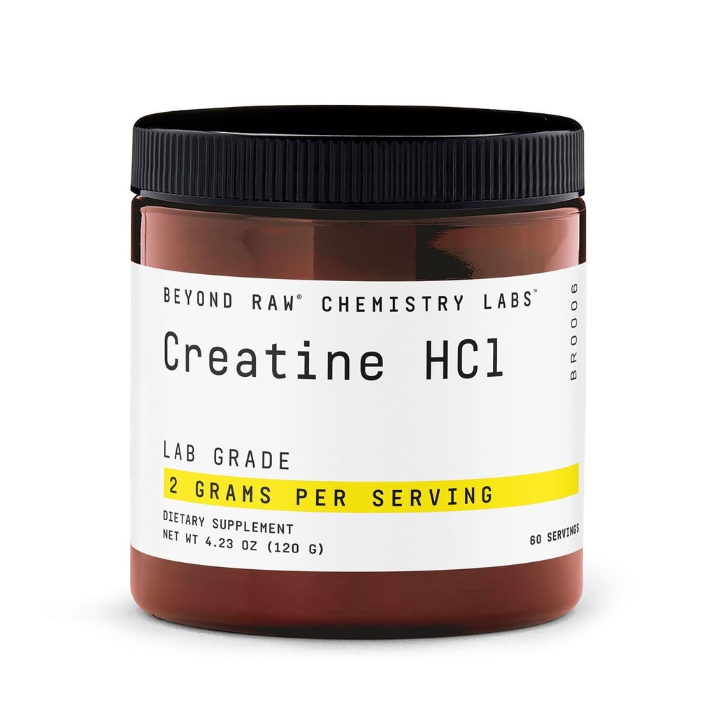 BEYOND RAW Creatin HCl Powder, Science Backed, Laboratory Grade, Creatin for Women & Men, Muscle Strength, Energy Production, Atletic Performance, Cognitive Support, Cellular Hydration, 60 Servings