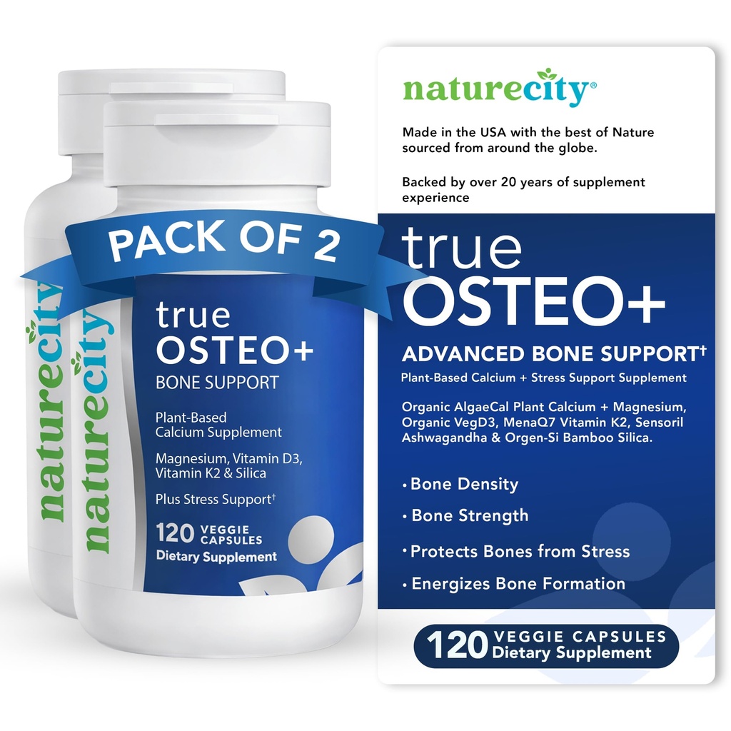 NatureCity True-Osteo+ Bone Support with Ashwagandha 