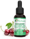 Organické vitamín B komplex kvapalné kvapky B vitamínový komplex doplnok s B3, B6, B7, B9 a metyl B12 kvapky pre dospelých a deti 
