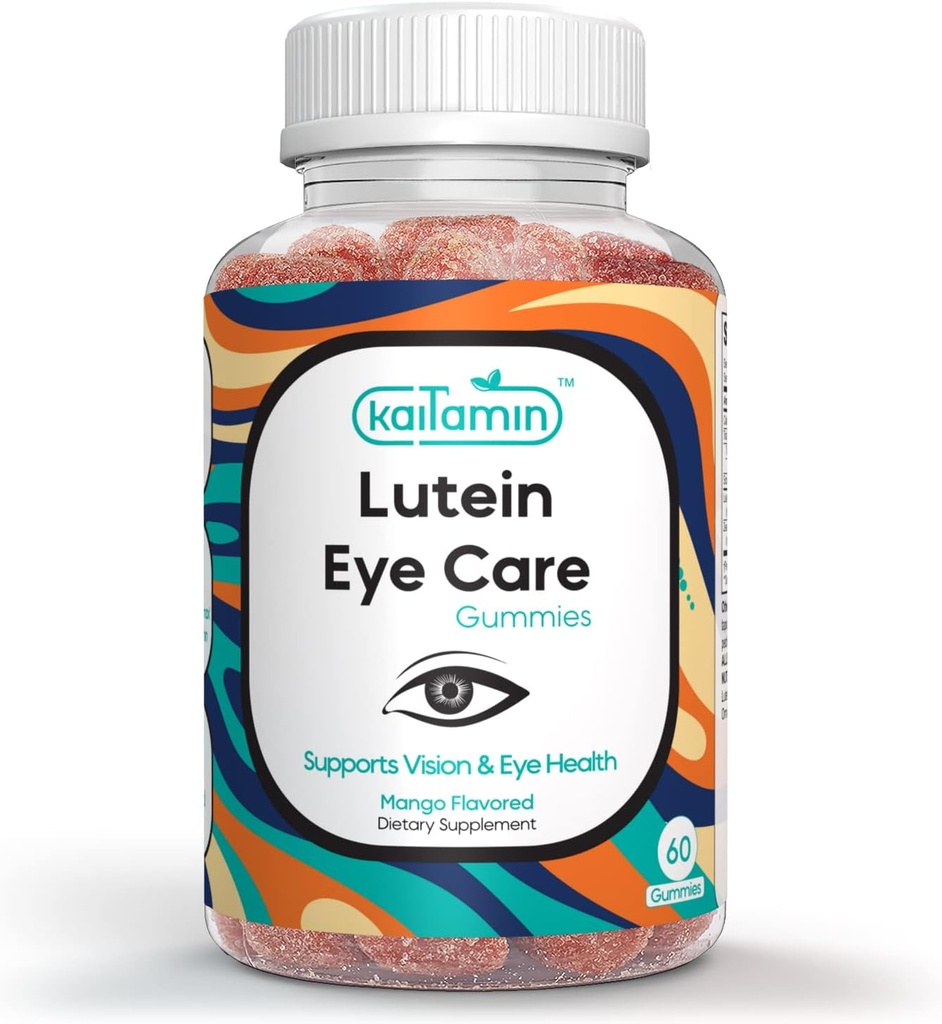 Lutein & Zeaxantin Eye Supplement for Adults - Protection Support for Eyes - Yummy Mango Ochutený Vegan, bez glute, vyrobený s kokosovým olejom. 60 Gummies