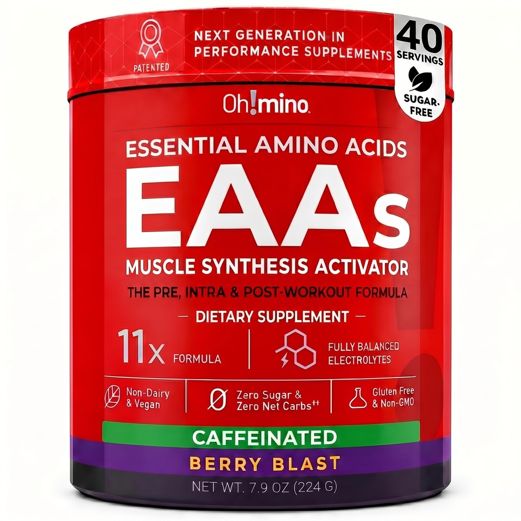 Mino Essential Amino Acides Supplement. Berry Blast, kofeínový prášok. Všetkých 9 EAA, BCAA a perfektné Amino pre cvičenie, Amino Energy, a budovať svalovú hmotu, a obnoviť rýchlejšie.