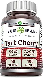 Amazing Formules Tart Cherry Extract 700 Mg Extract (10:1) Per Serving Capsules Supplement 