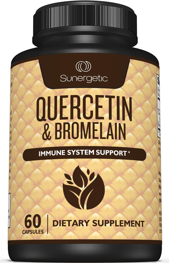 Sunergetic Premium Quercetin & Hypromelain Supplement 