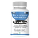 Zincasin -M3 (LeeWell) Chewable Zinc Carnosine, Melatonin 3mg | Support Night time gastrointestinal (GI) health, gut barrier integrity, restorative sleep, Leaky Gut Health, Gastric Ulcer Support - 60 Tablets