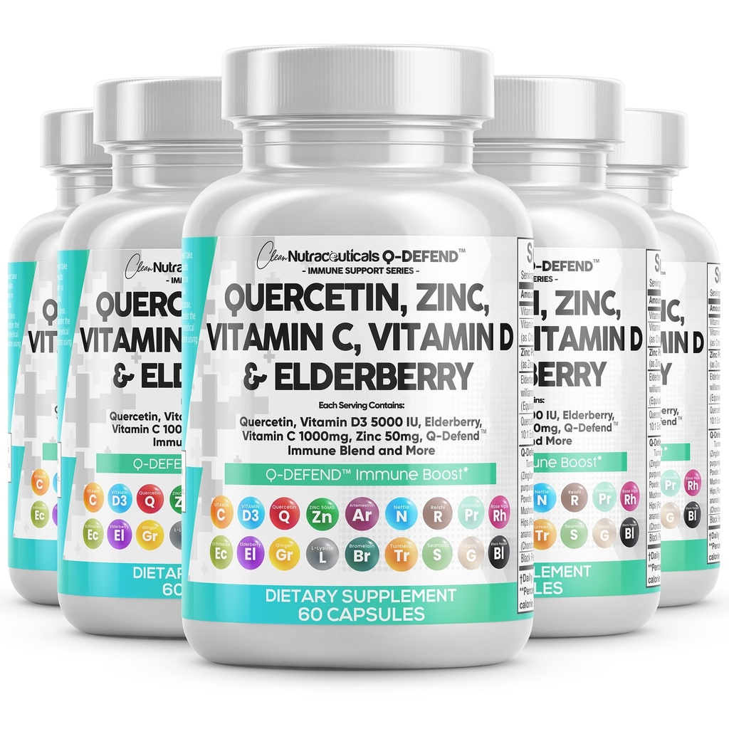 Clean Nutraceuticals Quercetin Zinok Vitamín C Hypromelóza D