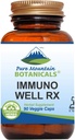 Pure Mountain Botanicals Immuno Well RX - Košer Caps s organickým Astragalus Echinacea Cesnak Maitake Shiitake Mushrom Honeysuckle & Beta Glucan