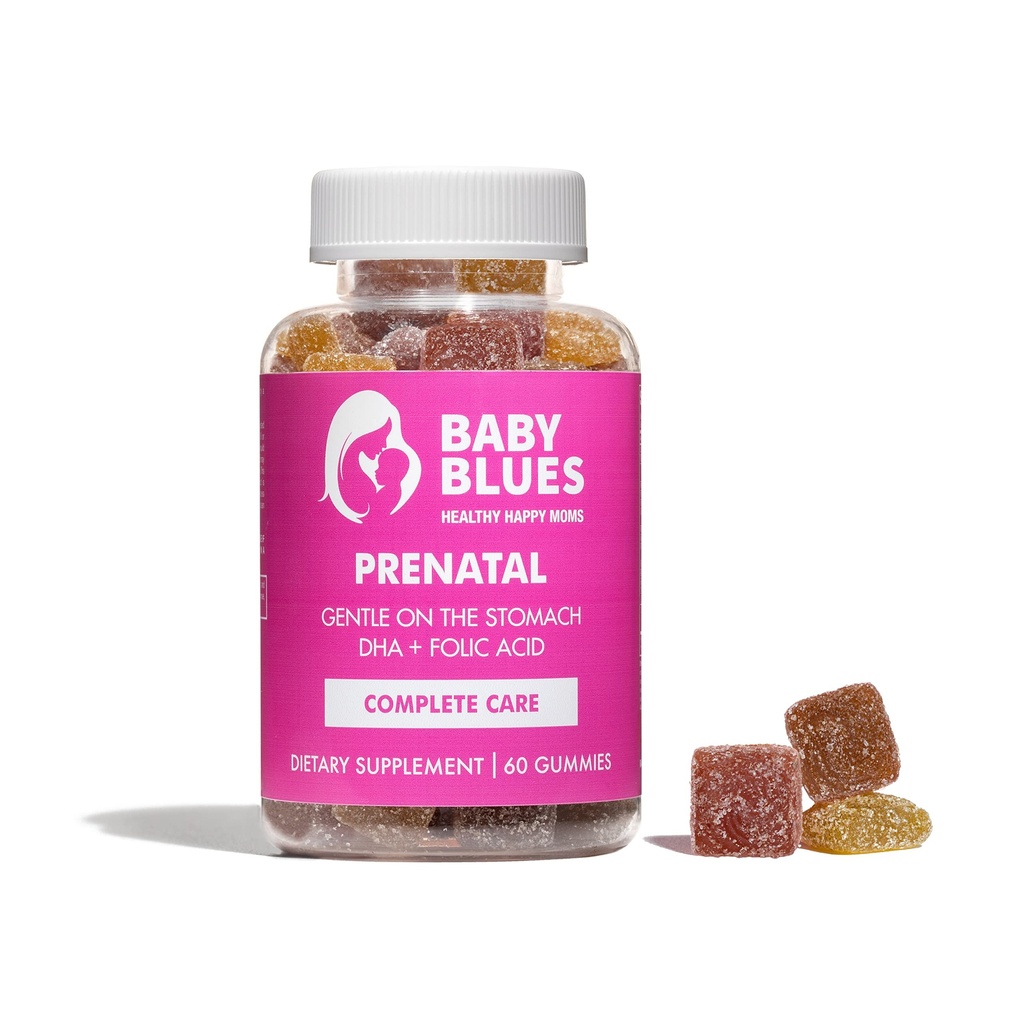 Baby Blues Prenatálne Gummy: Kompletný multivitamín s DHA + EPA Omega 3s