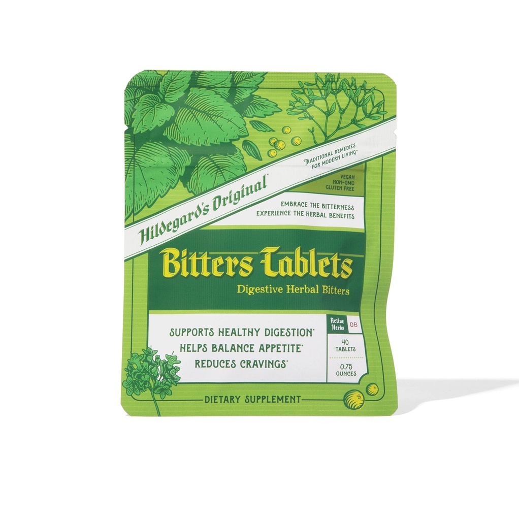 Hildegard je originálne Bitters Tablety: Bylinné Remedy pre podporu pôstu, Obličky Pečeň očistiť Detox & Opravy, Pálenie záhy, & Tráviace doplnky