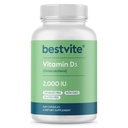 NESTVITE vitamín D 2000 IU (240 kapsúl) - bez stearov - Non GMO - bez lepidla