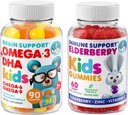 DR. MORITZ Cardio & Immune Boost Duo - Deti Omega 3 Gumies (90 gróf) s bazovými guličkami pre deti (60 gróf)
