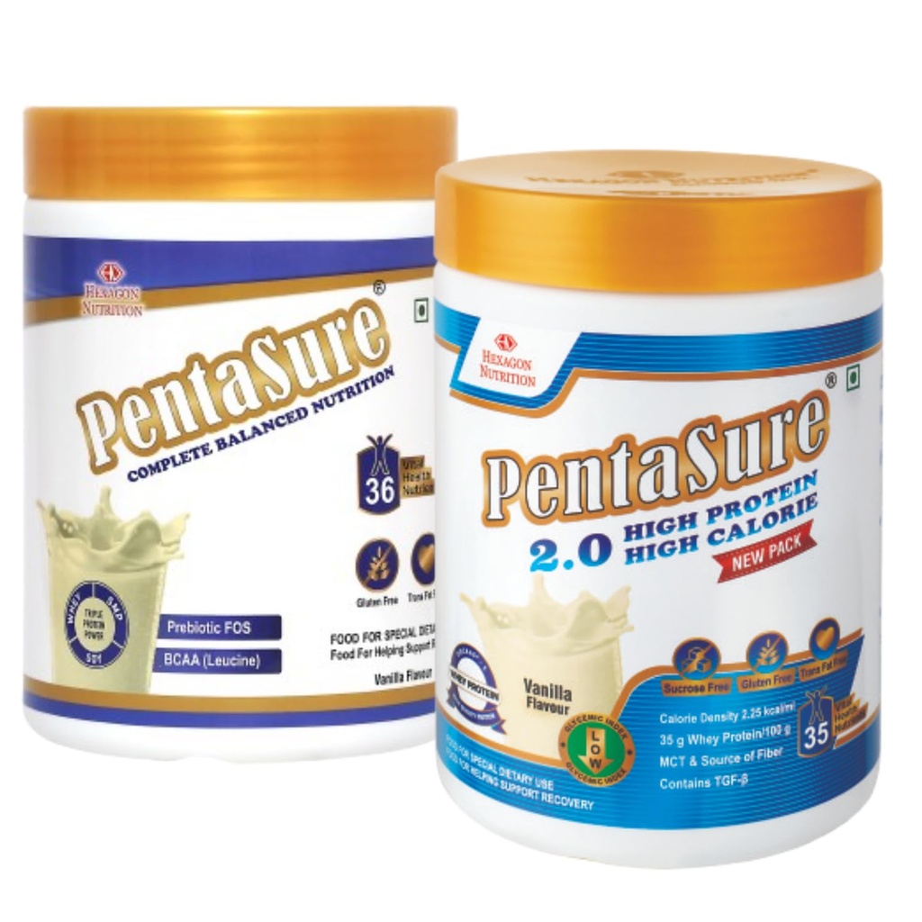 PentaSure 2.O High Protein High Calorie & PentaSure Daily Nutrition Vanilla - 1Kg & 400g