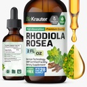 BIO KRAUTER Rhodiola Rosea Supplement Liquid - Pure Rhodiola Rosea Tincture - Vegan Calmness Support - Alkohol & Sugar Free Extract 2 Fl.Oz.