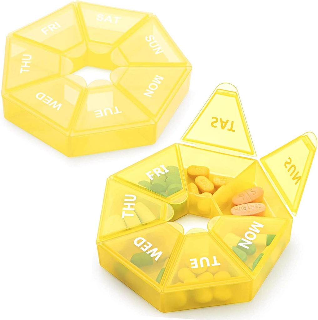 2PCS týždenne pilulky Organizátor veľké 7 deň pilulky box Organizátor Daily Medicine Prípad pre vitamínový rybí olej pilulky doplnky Artritída priateľsky