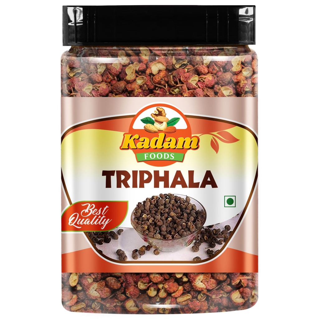 KADAM FOODS Triphala Raw | Whole Triphala | 100% Natural Ayurvedic Herb | No Artificial Colours or Preservatives | Supports Digestion & Immunity (100g)