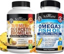 Turmér Quercetin s hypromínom doplnok (1 mesiac dodávky) Plus Triple sila Omega 3 rybí olej mäkké (1 mesiac dodávky)