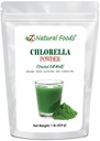 Z Natural Foods Chlorella Powder, Cracked Cell Wall Plant Protein, Blue Green Algae Superfood Powder, Ideálny pre smoothies, Nápoje, recepty, Raw, Non GMO, Gluten Free, Vegan, 1 LB
