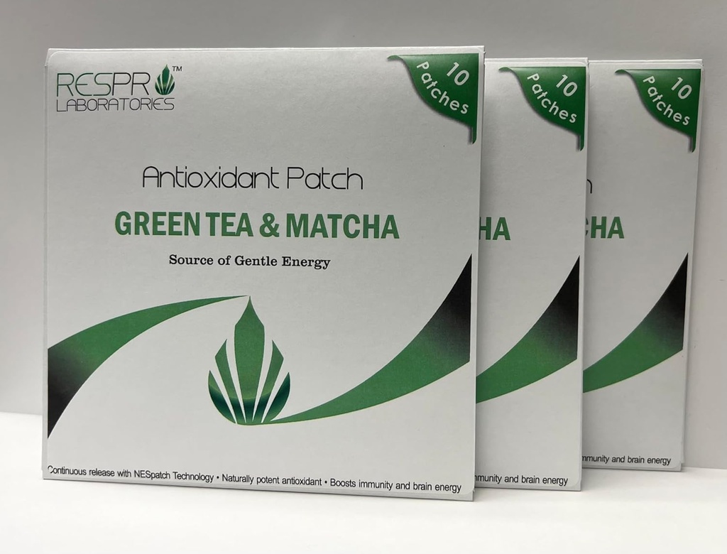 Respro Labs Natural Antioxidant Patch with Green Tea (EGCG) & Matcha, kontinuálne vydanie - 10 Patches