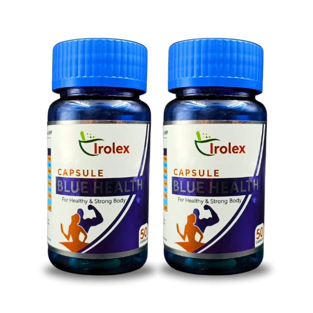 Ayurvedic Blue Health Capsule For Healthy & Strong Body | 50 Caps | Pack Of 2