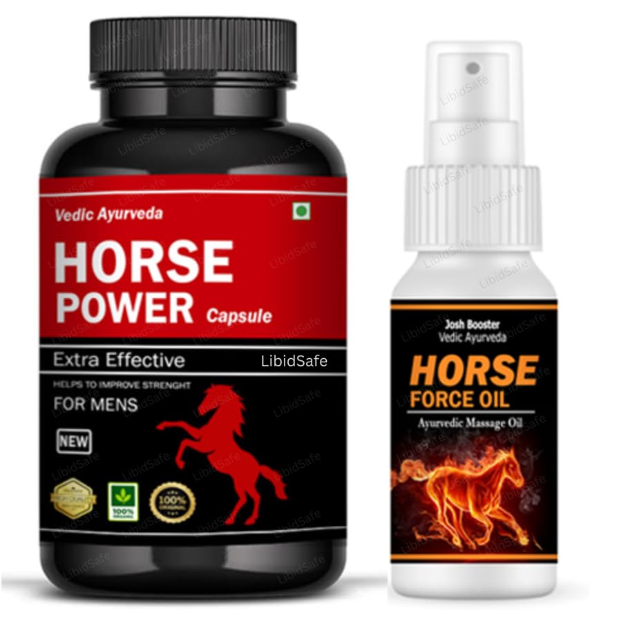 Horse Power Tablets with Oil for Men - Original Capsules for Improved Stamina and Vitality. May Support Your Power Naturally with Our Superior Formula!