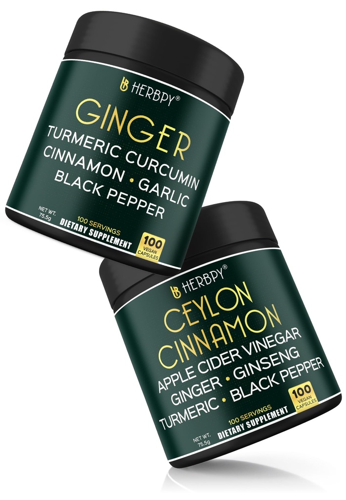 Bundle 5in1 Ginger Supplement & 6in1 Premium Ceylon Carmon Supplements