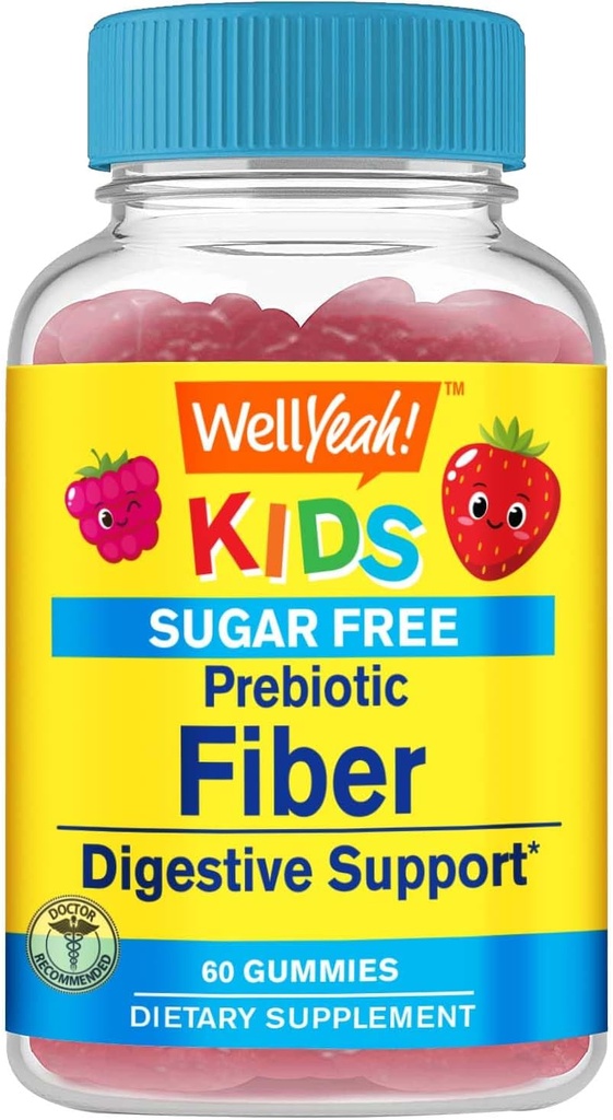 WellYeah Sugar Free Fiber Gummies for Kids (4g)