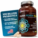 100 miliárd probiotík - 15-kmeňové probiotiká pre ženy a mužov, KDRaps Oneskorené uvoľnenie, Prebiotiká, L-Glutamine, Apple pektin, Gut Lining Support, Stabilný police, Non-GMO, 60 Vegan Kapsule pre dospelých