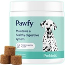Pawfy Probiotics for Dogs | Supports Digestive Health, Diarrhea for Small, Large Dogs | Improves Gut Health | Anti Yeast Supplements | Skin Health Seasonal Allergies Support - 30 Chews (Bacon)
