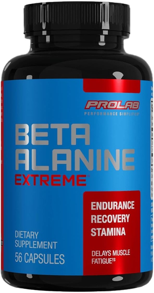 Prolab Nutrition Beta Alanine Extreme with Carnosyn, 3200mg High Potency, Boosts Cvičenie Vytrvalosť a oneskorenie Únava (56 Caps)