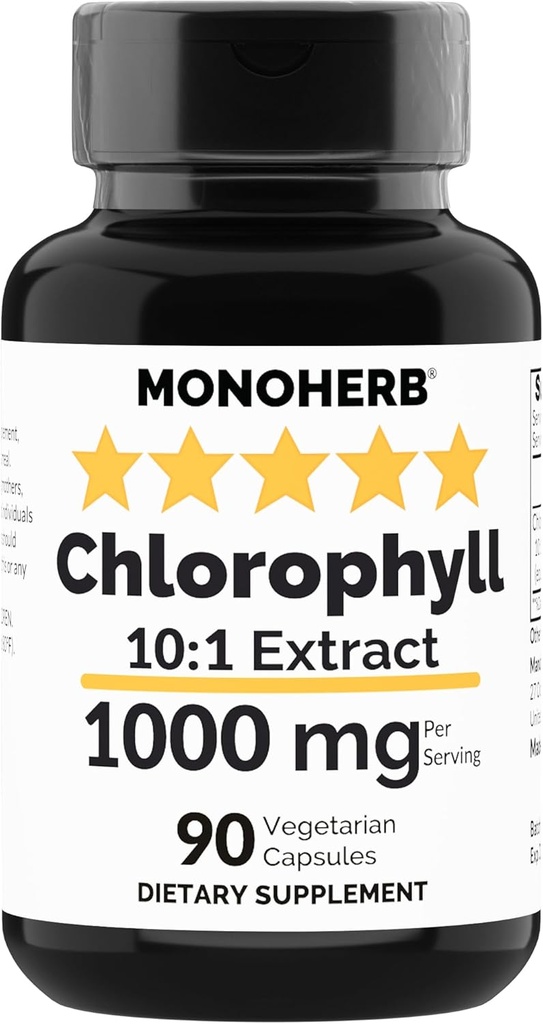 MONOHERB Chlorofyl Extract 1000 mg - 90 Vegetariánske kapsuly