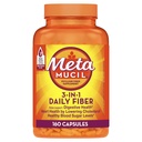 Metamucil Psyllium Husk Fiber Supplement, 3-in-1 pre tráviace zdravie, Plant Based, 160 Počet, Balenie 2