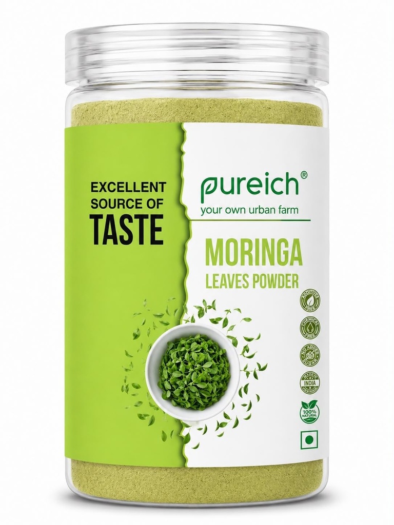Pure Moringa Powder 100gm | Drumstick Leaf Powder | 100% Natural & Preservative-Free | Herbal Supplement for Immunity, Digestion, Skin & Hair Care
