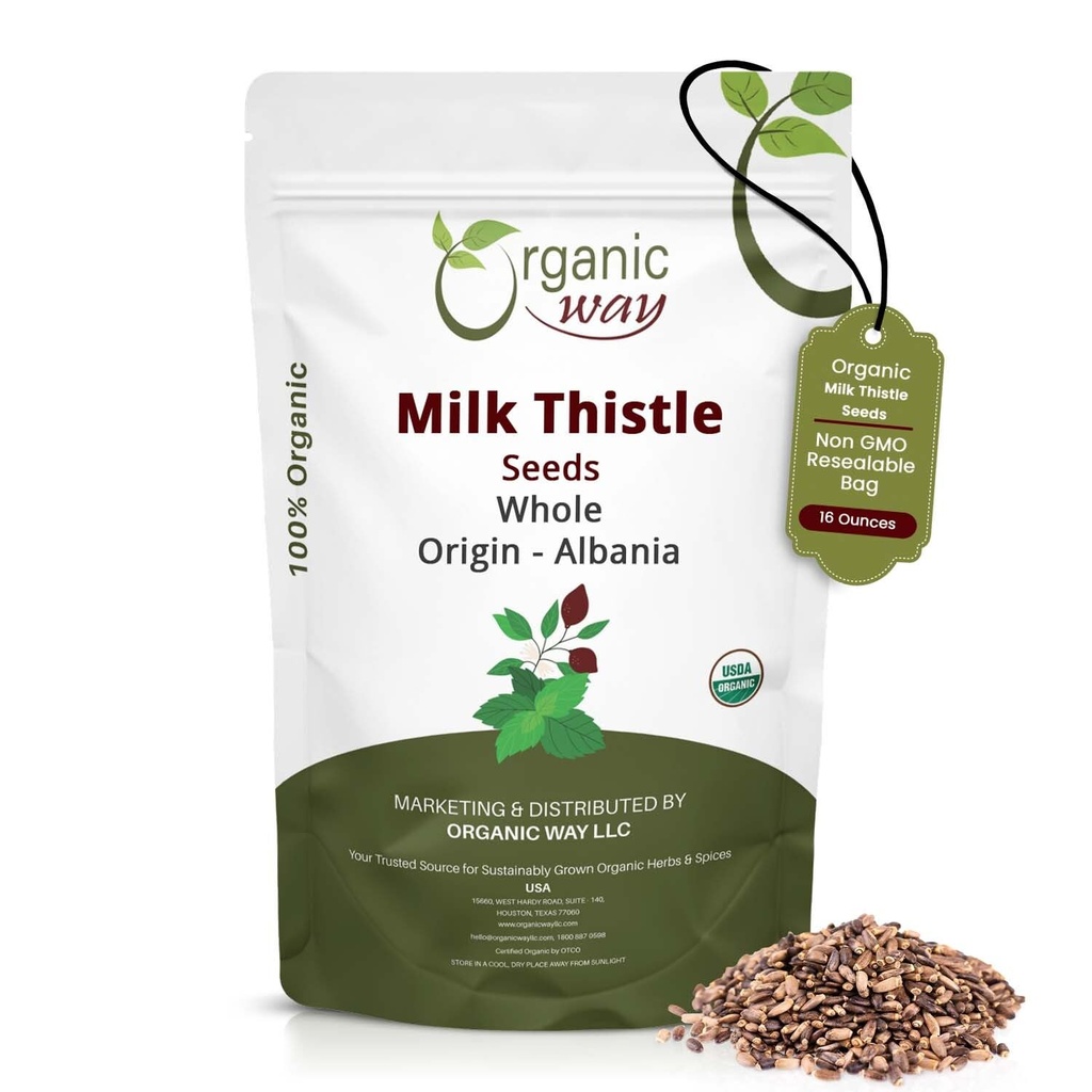Organická Way celé mlieko Thitle Seeds (Silybum marianum) - Bylinný čaj 