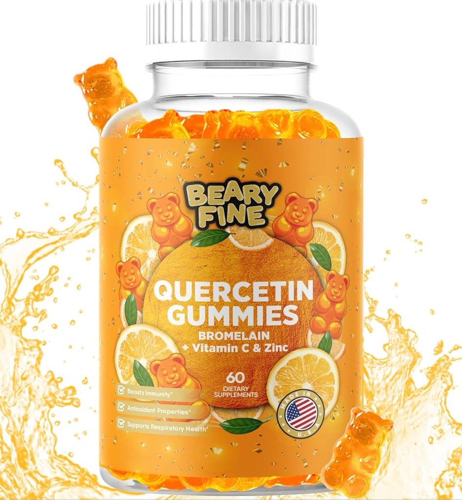 Quercetin s hypromelínom Gummy - vitamín C + zinok a vitamín D3 
