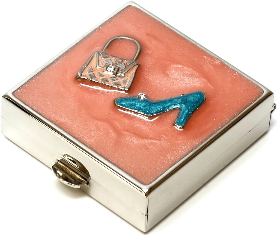 9311 Square Malá pilulka Organizátor Ružová modrá Gold Ženy Cestovné pilulky Prípad Purse vrecko Kontajner Denne Prenosná medicína Vitamín Box Medika Supplement Mini skladovanie