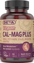Deva Vegan Cal MAG Plus doplnok s vápnikom, horčíkom, zinkom, bórom, vitamínom C, D & K, 90 tabletami, 12-pack