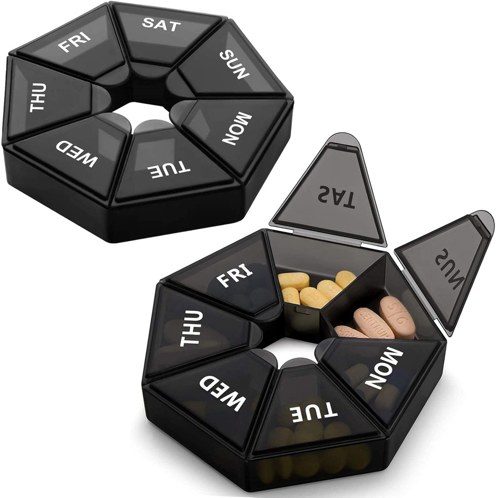 2PCS týždenne pilulky Organizátor veľké 7 deň pilulky box Organizátor Daily Medicine Prípad pre vitamínový rybí olej pilulky doplnky Artritída priateľsky